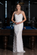 Long White Dantelle Evening Dress ABU6040
