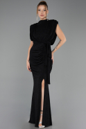 Long Black Plus Size Evening Dress ABU6690