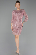 Short Powder Color Evening Dress ABK1599