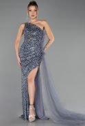 Long Grey Evening Dress ABU4772