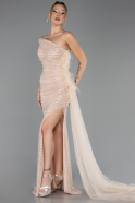 Long Gold Stony Evening Dress ABU6691