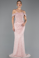 Long Powder Color Dantelle Mermaid Prom Dress ABU6693