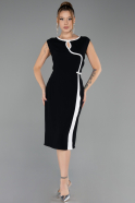 Midi Black Plus Size Cocktail Dress ABK2710