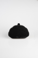 Black Patterned Night Bag V513