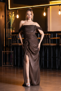 Long Brown Chiffon Evening Dress ABU6692