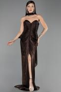Long Brown Chiffon Prom Gown ABU6731