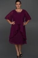Short Violet Oversized Evening Dress C9028