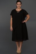 Short Black Oversized Evening Dress ABK082
