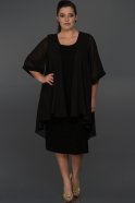 Short Black Oversized Evening Dress C9035