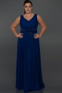 Long Sax Blue Oversized Evening Dress C9576