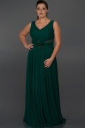 Long Emerald Green Oversized Evening Dress C9576
