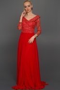 Long Red Prom Dress ABU337