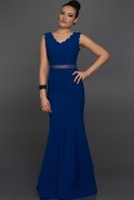 Long Sax Blue Evening Dress ABU284