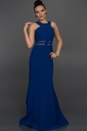 Long Sax Blue Evening Dress ABU047