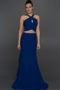 Long Sax Blue Evening Dress ABU191