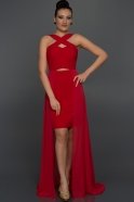 Long Red Evening Dress ABK104