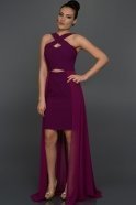Long Purple Evening Dress ABK104