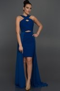 Long Sax Blue Evening Dress ABK104