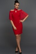 Short Red Evening Dress ABK059
