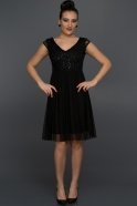 Short Black Evening Dress AR36859