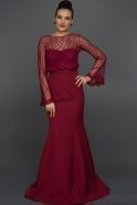 Long Plum Prom Dress C7226