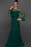 Long Emerald Green Prom Dress C7226