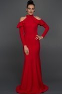 Long Red Evening Dress C7253
