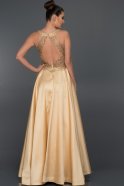 Long Gold Evening Dress ABU529