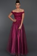 Long Violet Evening Dress F2769