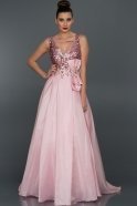 Long Pink Evening Dress F2910