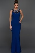 Long Sax Blue Evening Dress W10000