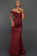 Long Burgundy Evening Dress ST9258