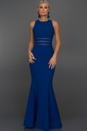 Long Sax Blue Evening Dress W6015