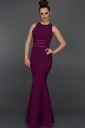 Long Purple Evening Dress W6015