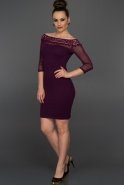 Short Purple Evening Dress AR36828