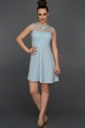 Short Light Blue Evening Dress D9097