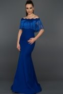 Long Sax Blue Evening Dress ABU010
