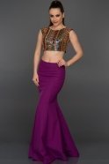 Long Purple Evening Dress C7174