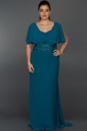 Oil Blue Oversized Evening Dress AL8808