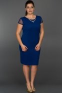 Short Sax Blue Plus Size Dress AR36862