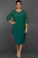 Short Green Oversized Evening Dress BC8687