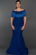 Long Sax Blue Oversized Dress ABU024