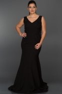 Long Black Plus Size Dress GG6906