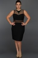 Short Black Oversized Evening Dress N98507