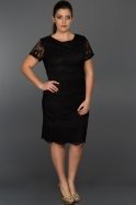 Short Black Oversized Evening Dress N98515