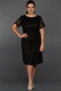 Short Black Oversized Evening Dress N98573