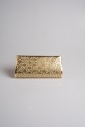 Gold Pearl Leather Evening Bag V478