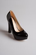 Black Patent Leather Evening Shoes MJ3009