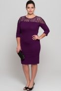 Short Purple Oversized Evening Dress AR36731