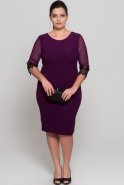 Short Purple Plus Size Dress AR36747